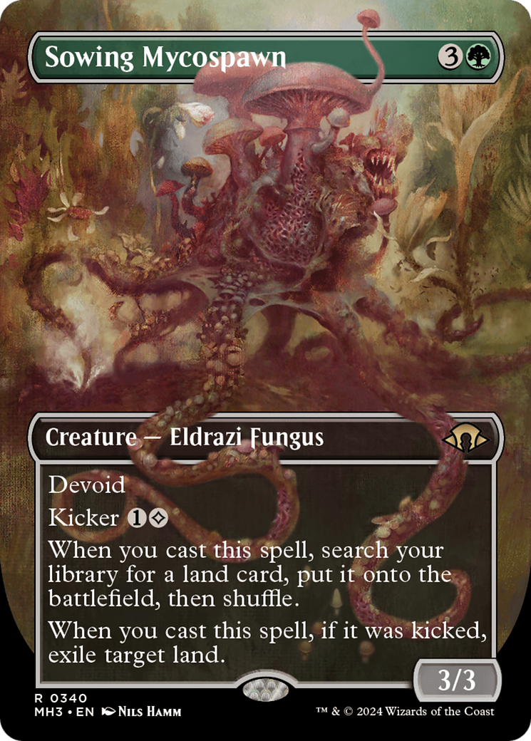 Sowing Mycospawn (Borderless) (MH3-340) - Modern Horizons 3 Foil