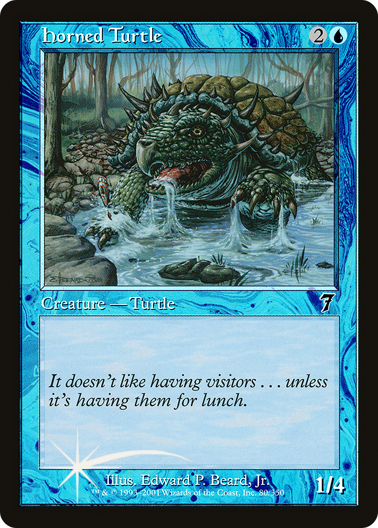 Horned Turtle (7ED-80★) - 7th Edition Foil