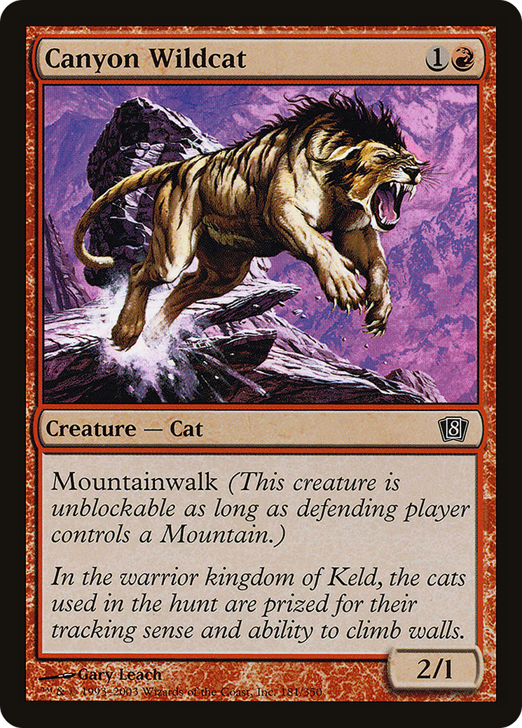 Canyon Wildcat (8ED-181★) - 8th Edition Foil