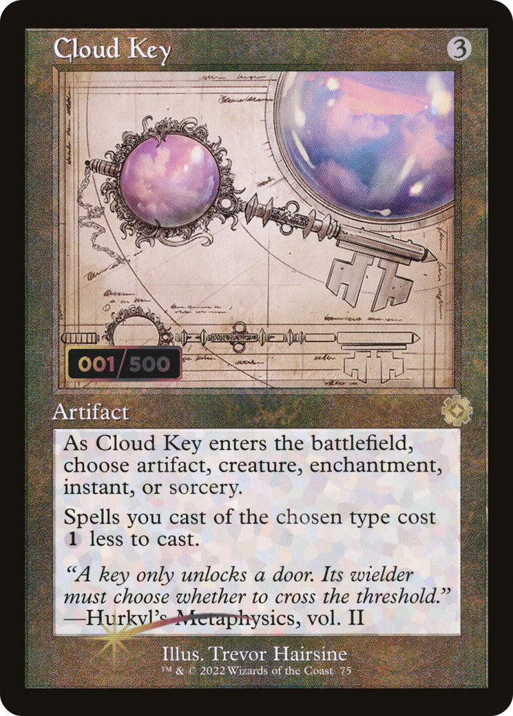 Cloud Key (Schematic) (Serial Numbered) (BRR-75Z) - The Brothers' War Retro Artifacts Foil