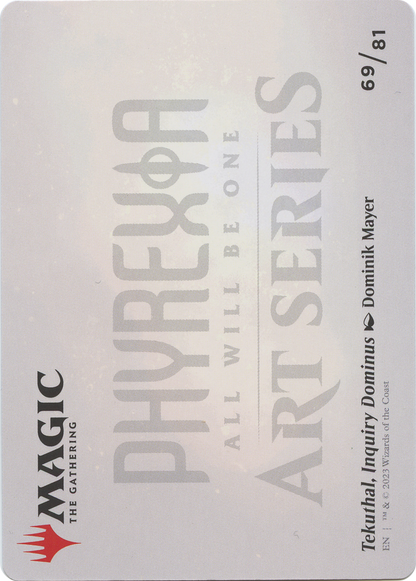 Tekuthal, Inquiry Dominus // Tekuthal, Inquiry Dominus (AONE-069) - Phyrexia: All Will Be One Art Series (Borderless) Foil