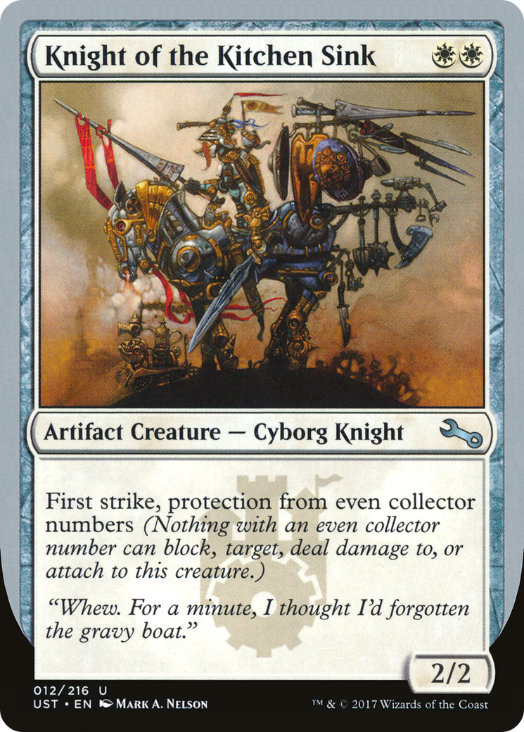 Knight of the Kitchen Sink (B) (UST-012) - Unstable Foil