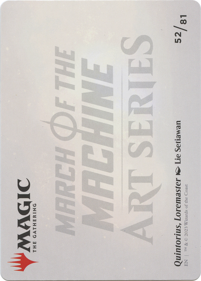 Quintorius, Loremaster // Quintorius, Loremaster (AMOM-052) - March of the Machine Art Series (Borderless)