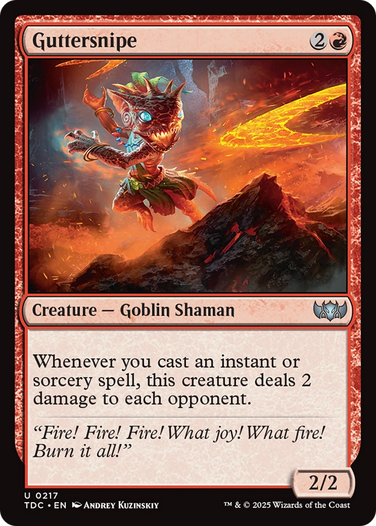 Guttersnipe (TDC-217) - Commander: Tarkir: Dragonstorm