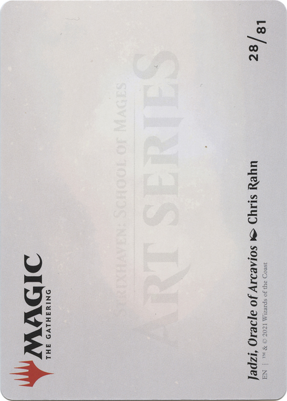 Jadzi, Oracle of Arcavios // Jadzi, Oracle of Arcavios (ASTX-028) - Strixhaven Art Series (Borderless) Foil