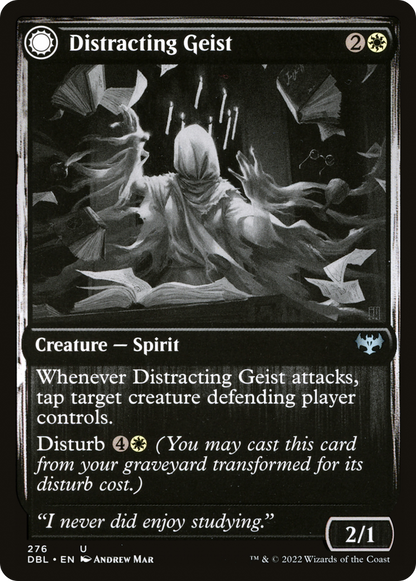 Distracting Geist (DBL-276) - Innistrad: Double Feature: (Double Faced Transform)